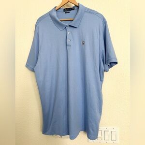 Polo Ralph Lauren polo shirt short sleeve 100% cotton like new Blue Sz XXL